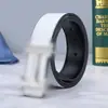 Cinturón Casual Nuevo de Cuero Liso Transfronterizo para Hombre, Cinturón de Piel de Vaca de Alta Gama con Hebilla en H y Letras, Estilo Versátil y de Moda para Hombre