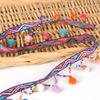 Accesorios de encaje para ropa, cuentas para uñas, bolas colgantes de colores, cuentas flocadas conectadas con correas, accesorios de ropa DIY