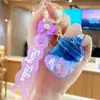 Llavero de Botella de Arena Movediza Hada Delfín, Colgante Exquisito y Lindo de Botella a la Deriva para Coche, Decoración de Mochila, Pequeño Regalo