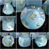 Novo Dado Digital Poliedro Multifacetado Diamante Olho de Gato Cinza Prata Dnd Trpg Jogo Dungeons and Dragons