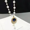 Atacado do Fabricante Corrente de Suéter de Pérola Feminino Outono e Inverno Longa Moda Versátil Colar de Luxo Leve Estilo Quente Online Pingente Exquisito