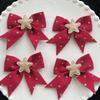 Estrella Roja de Año Nuevo Lazo Accesorios para Ropa DIY Adorno para Cabeza Pasador Lazo Cola de Milano Decoración para Funda de Teléfono Móvil