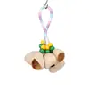 Anéis coloridos estilo floresta, kit de materiais DIY para sinos de vento de casca de fruta natural, bolsa artesanal, chaveiro de carro, decoração suspensa, materiais de casca de fruta