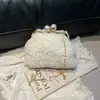 Bolso de Cadena de Felpa Nuevo Transfronterizo Estilo Chino Antiguo Elegante Bolso de Mano Bolso de Hombro Bolso Cruzado Bolso de Concha Bolso de Mujer