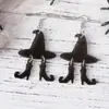 Transfronterizo Nuevo Halloween Viento Gótico Sombrero de Bruja Botas Colgante Pendientes Acrílico Joyería Creativa