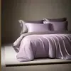 Juego de Ropa de Cama de Satén de Algodón de Fibra Larga de Dos Hilos 100S de Lujo para Hotel, Juego de Cuatro Piezas, Sábana de Cama 100% Algodón, Funda de Edredón, Artículos para el Hogar