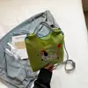 Bolsa de Compras Bordada Celebrante da Internet Japonesa Bolsa de Mão Fofa Bolsa Oxford Nylon Transversal Portátil Bolsa de Ombro para Mulheres