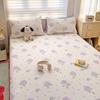 Sábanas de Cama a Cuadros de Algodón Puro Pieza Única 100% Algodón Sábanas para Cama Individual Funda de Almohada Juego de Tres Piezas para Todas las Estaciones