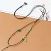 Collar de Cordón de Cuero Ajustable para Hombres y Mujeres, Adecuado para Colgantes de Jade y Colgantes de Oro