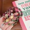 Super hada artístico retro estilo étnico cuentas de rueda pulsera de jade de colores pulsera de gato de la suerte carácter fu pulsera de amigas