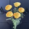 5 Cabezas de Amapolas Artificiales 3D para Decoración de Salón de Bodas, Flores Falsas Estilo Ins para Paisajismo, Arreglos Florales, Decoración del Hogar, Flores Artificiales
