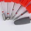 6 cabezales para pulir uñas aptos para tratamiento de uñas frontales de diamante en espiral larga, herramientas de pulido de silicona