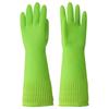 Luvas de Limpeza Personalizadas 38cm Engrossadas e Longas Femininas para Cozinha Lavar Louça Uso Doméstico Longo Resistente ao Desgaste Antiderrapante Verde