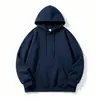 Sudadera con capucha de doble capa de alta calidad de 320g con hombros ligeramente caídos, sudadera con capucha de color liso, sudadera con capucha blanca