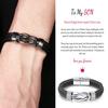 Joias Populares Transfronteiriças da Amazona Atacado Joias de Mão Europeias e Americanas Cor de Aço Titânio Pulseira Punk Masculina Pulseira de Couro