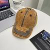 Gorra de béisbol versátil de estilo coreano retro lavado desgastado sombrero de moda sombrero vaquero para mujer gorra con visera de estilo japonés moda ins para hombre