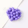 Cuentas Redondas de Color Sólido con Agujero Recto de Acrílico de 6-16 mm Material para Manualidades Hechas a Mano Cuentas Brillantes de Colores Sueltas