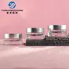Em estoque pote de creme de vidro transparente 30g fundo espesso creme para os olhos creme facial portátil para viagem amostra garrafa vazia
