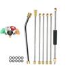 Pistola de agua para lavado de autos de alta presión, extensión de varilla de extensión, extensión de varilla de extensión para limpieza de aire acondicionado, extensión de varilla de extensión, juego de siete piezas, boquilla de cinco colores