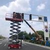 Poste de Semáforo con Marco, Poste de Señalización Vial con Marco, Multifuncional, Tipo Marco Integrado, Poste de Luz Roja y Verde