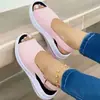 Zapatos para Mujer 2026 para Exportación, Talla Grande, Nuevo Modelo de Verano, Zapatos de Salón Sencillos con Suela Gruesa para Mujer, Sandalias Casuales Peep-Toe con Velcro para Mujer