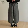 Pantalones deportivos para niña YOJIA, nuevos y elegantes pantalones de chándal gruesos para niños para el invierno 2026, pantalones forrados de forro polar para niños para el invierno