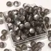 Cuentas redondas de resina con purpurina imitación ojo de gato de 10 mm para pulseras, collares y accesorios de joyería hechos a mano DIY