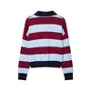 Venta al por mayor Otoño 2026 Nuevo Suéter de Punto Rayado Pullover Estilo Europeo y Americano para Mujer 7370