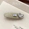 Corea del Sur Clip de Pato de una Palabra Elegante Sencillo con Lazo de Pedrería Clip para Flequillo Estilo de Alta Gama Versátil Accesorios para el Cabello Laterales para Mujer