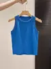 Camiseta de Tirantes de Punto Ajustada de Verano Estilo Dopamina para Llevar Encima, Camisola Picante Estilo Americano para Mujer