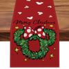 Novo Caminho de Mesa de Natal Transfronteiriço Papai Noel Rena Boneco de Neve Estampa de Linho Sala de Estar Mesa de Centro Mesa de Jantar Decoração