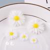Parche de resina fresca con diseño de margaritas blancas, accesorios para manualidades, decoración de uñas, horquilla para el pelo infantil, pasta para carcasa de teléfono móvil, decoración de diamantes