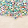 Colorido gradiente abs imitação de cor pérola buraco reto Pérola Mágica diy handmade material resina acessórios contas soltas atacado