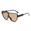 Gafas de Sol 2025 Nuevas de Verano para Mujer Anti-UV de Gama Alta Estilo Celebridad de Internet Estilo Ins Cara Redonda Cara Grande Look Adelgazante-