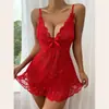 Comercio Exterior Europeo y Americano Transfronterizo Tallas Grandes Nuevo 2024 Conjunto de Pijama Sexi de Encaje Transparente Erótico para Mujer Seductor
