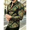 Nova Camisa Masculina de Manga Longa com Estampa 3D Outono 2026 Primavera e Outono SHEIN AliExpress Moda Transfronteiriça Tendência Top