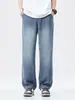 Ropa Popular para Hombre / Jeans Rectos Sueltos Nuevos de Primavera 2026 para Hombre, Pantalones Largos Ligeramente Anchos de Lyocell Tencel