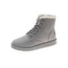 Botas de Neve Estudante Estilo Coreano de Inverno Botas Curtas Femininas Cano Curto Botas Quentes com Cadarço Sapatos Femininos Salto Baixo Modernas Martin Botas de Algodão