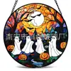 Pendente de Vidro Colorido Fantasma da Meia-Noite Ornamento de Vidro para Pendurar em Casa Decoração de Janela Apanhador de Sol para Jardim