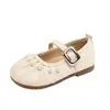 Sapatos Mary Jane Estilo Francês para Meninas 2026 Primavera Novos Sapatos de Princesa Fada com Pérolas Sapatos de Ballet para Vovó com Solado Macio