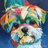 Pintura de Diamantes 5D para Perro DIY Diamante Completo Sala de Estar Dormitorio Animal Pintura Decorativa Venta Caliente Transfronteriza Fábrica Venta Directa