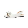 Sandalias planas de punta abierta estilo lazo francés para mujer, nuevo modelo verano 2026, elegantes y cómodas para uso en exteriores
