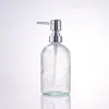 Frasco de Álcool em Gel, Frasco de Vidro Colorido, Frasco Dispensador de Shampoo de 400ml, Frasco de Condicionador, Frasco Dispensador de Sabão Tipo Pressão
