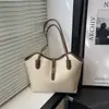 Bolsa de mão decorativa com fivela de cinto casual, moderna e de grande capacidade, bolsa de ombro e bolsa tote de alta qualidade para o dia a dia