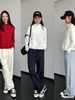 Gran valor~ ¡Simple y fácil de usar! Pantalones largos relajados, holgados, adelgazantes, casuales, elásticos de cintura alta para mujer, Primavera 26 H080802