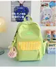 Mochila de Estilo Japonés Nueva de Alto Valor con Cuadros Dulces y Frescos para Estudiantes de Secundaria y Preparatoria Mochila Ligera de Gran Capacidad