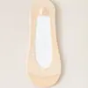 Calcetines de Hilo de Hielo Tipo Barco con Malla, Suela de Algodón, Antideslizantes, Estilo Delgado de Verano, Invisibles de Corte Bajo para Tacones Altos para Mujer, Tallas Grandes