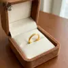 Anillo de Barra Redonda Dorada Triturada Brillante de 3 mm para Mujer, Anillo de Banda Lisa Estilo Hielo Triturado de Lujo Ligero de Moda