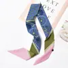 Bufanda Fina Moda Coreana Cinta Decorativa Bufanda de Seda Doble Cara para Mujer Primavera y Otoño Asa de Bolsa de Mano Diadema de Verano