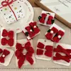 Año Nuevo Rojo Brillante Seda Festival de Primavera Versátil Adorno para el Cabello de Perla con Lazo Accesorios para el Cabello Clip para el Cabello Infantil Chino